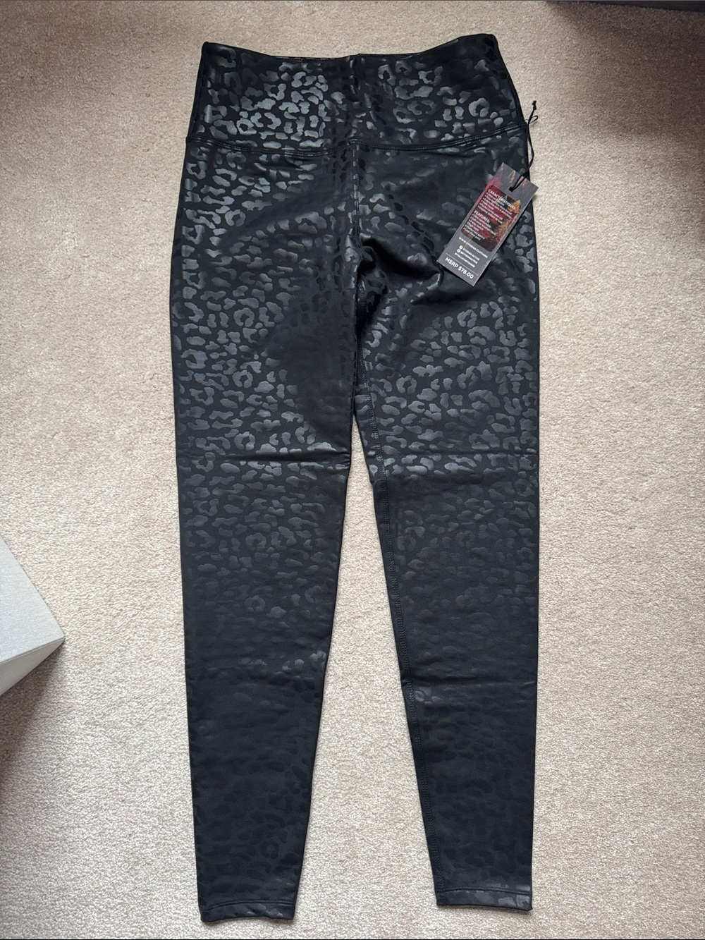 Kyodan Black Leopard-Print Women’s Leggings